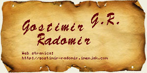 Gostimir Radomir vizit kartica